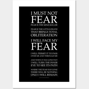 Fear Is The Mind Killer, Dune Litany Posters and Art